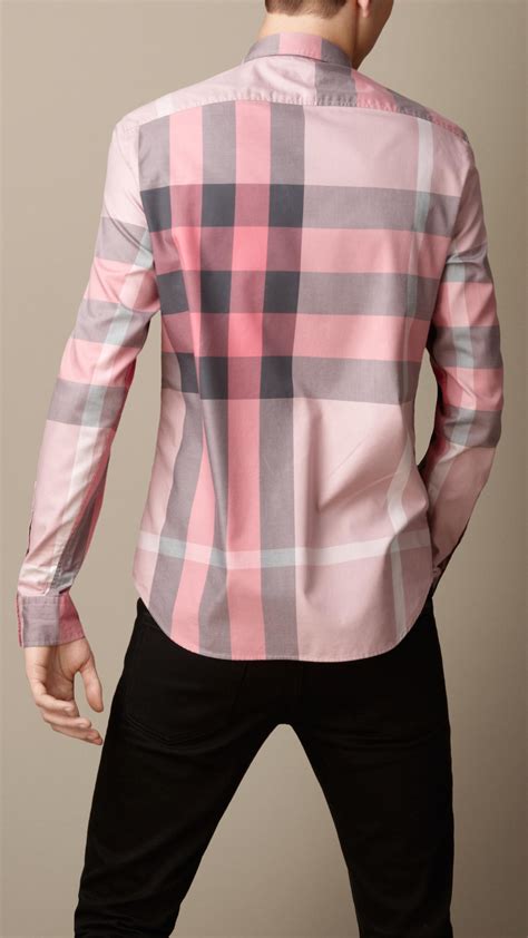 burberry long-sleeve check shirt pink neiman|neiman marcus Burberry polo.